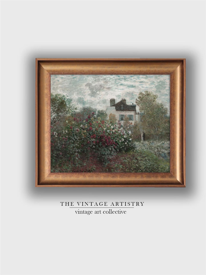The Vintage Artistry Green Rose Garden Painting Wall Art