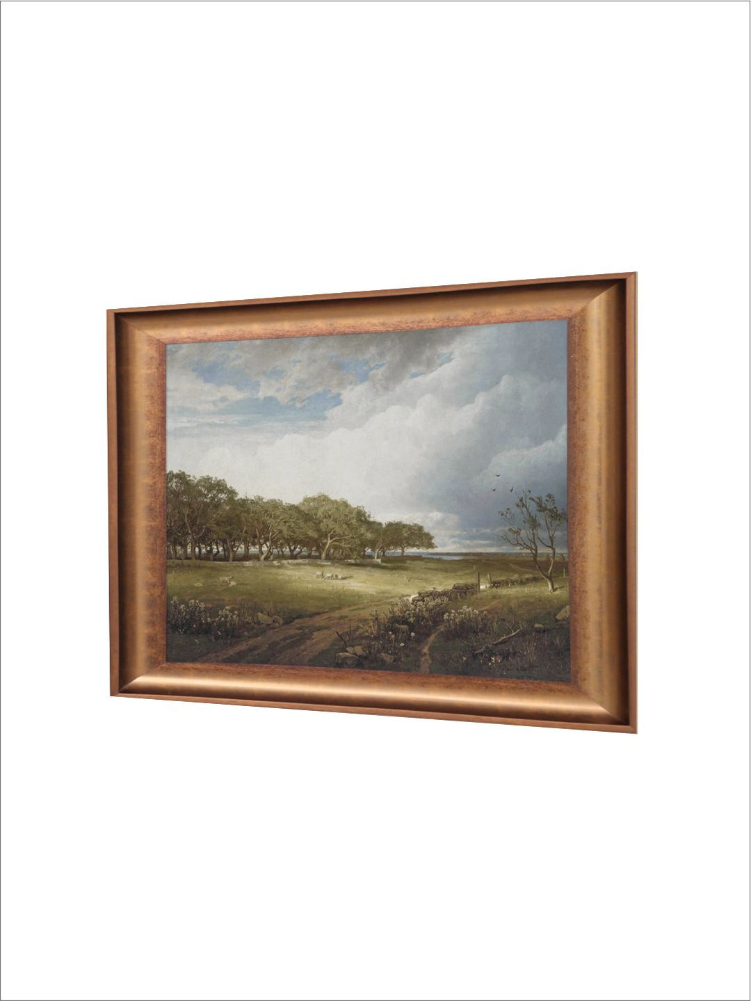The Vintage Artistry Green & Off White Spring Meadow Painting Wall Art