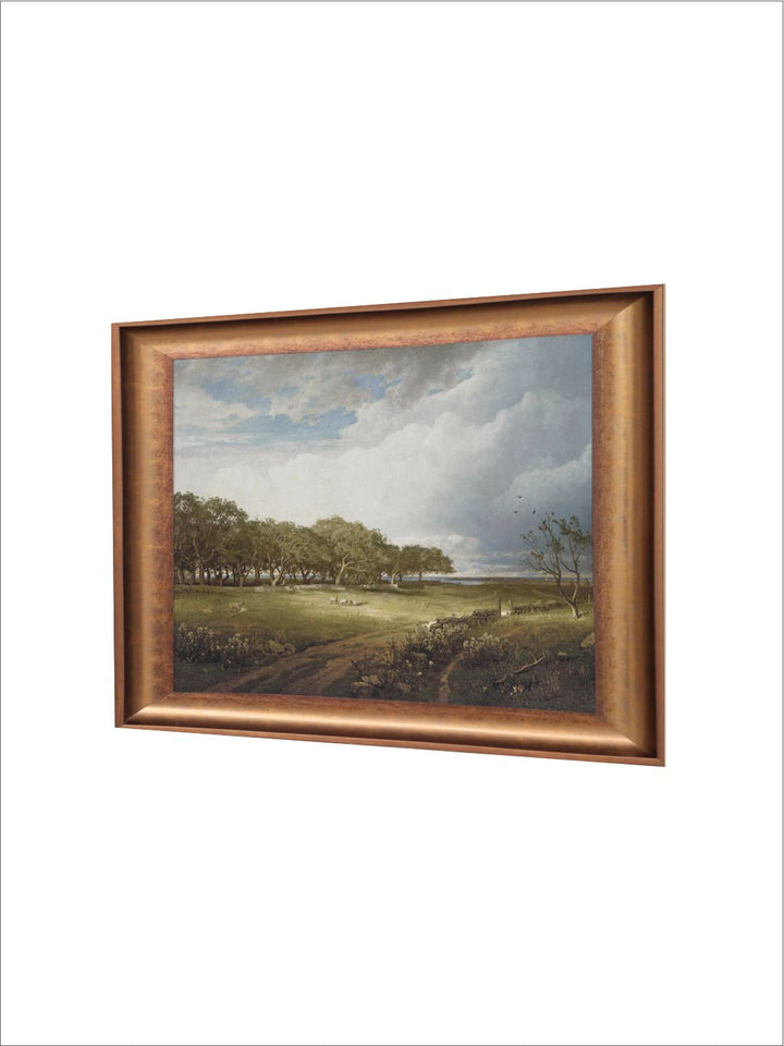 The Vintage Artistry Green & Off White Spring Meadow Painting Wall Art