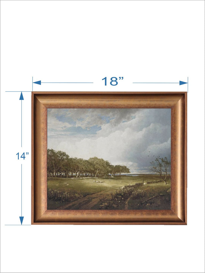 The Vintage Artistry Green & Off White Spring Meadow Painting Wall Art