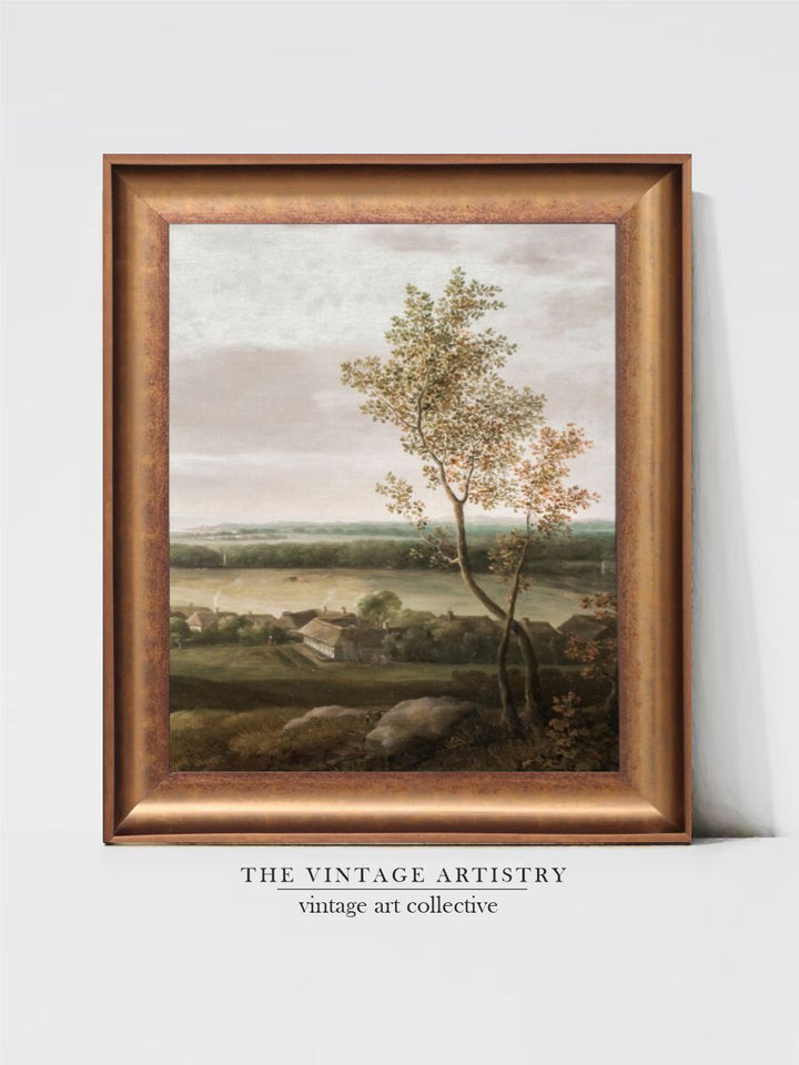 The Vintage Artistry Scenic Village Painting Wall Art