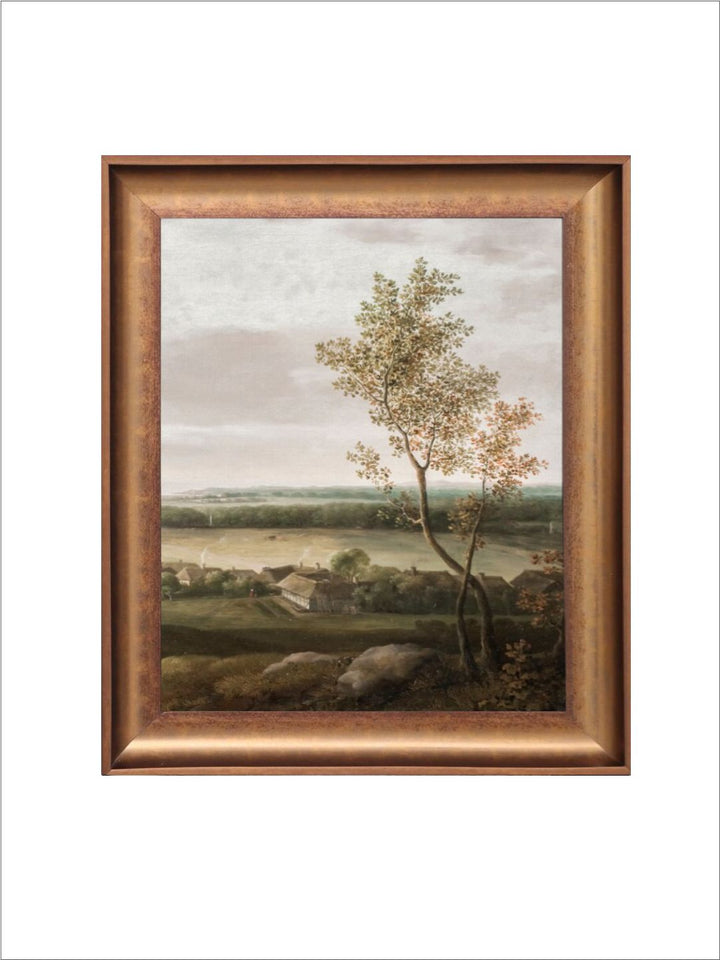The Vintage Artistry Scenic Village Painting Wall Art