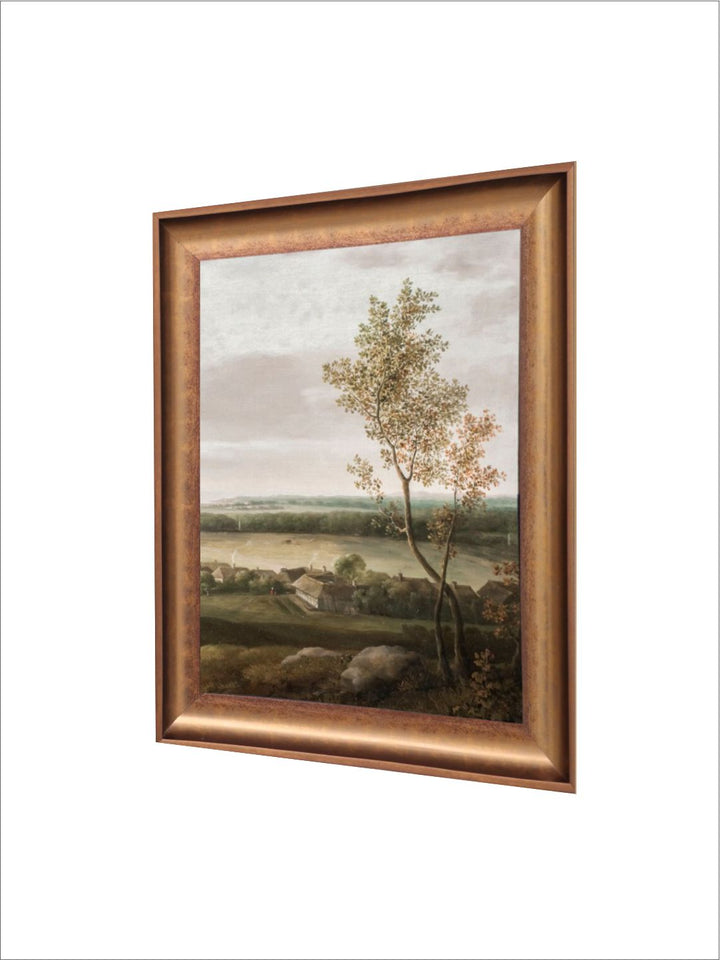 The Vintage Artistry Scenic Village Painting Wall Art
