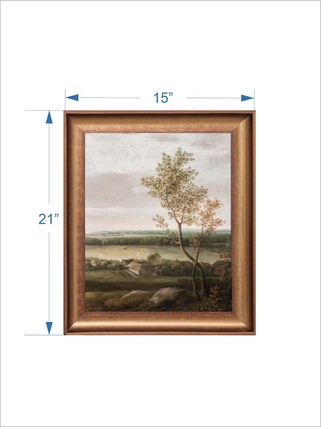 The Vintage Artistry Scenic Village Painting Wall Art