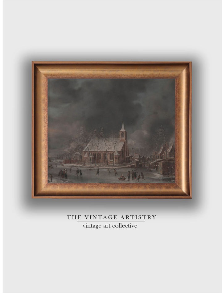 The Vintage Artistry Grey & Brownwinter City Wall Art