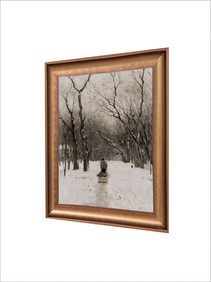 The Vintage Artistry Brown & Grey Printed Landscape Painting Wall Art
