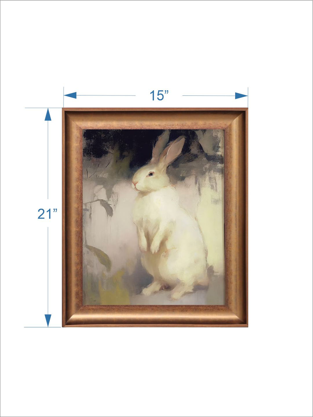 The Vintage Artistry Brown & White Spring Rabbit Wooden Framed Wall Art