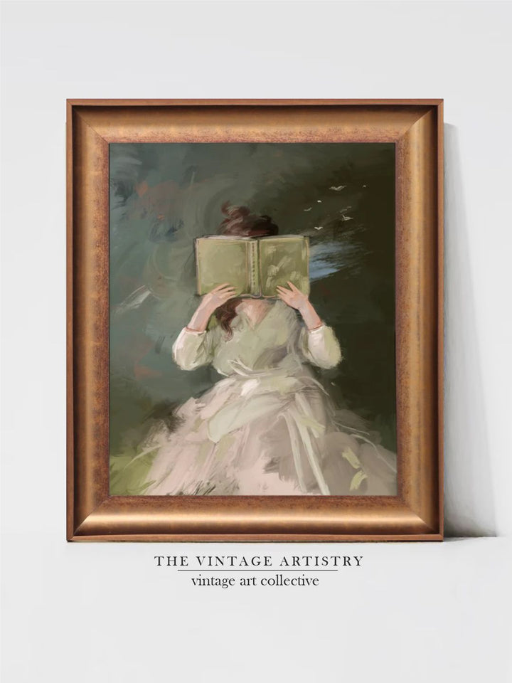 The Vintage Artistry Reading Art Framed Wall Painting