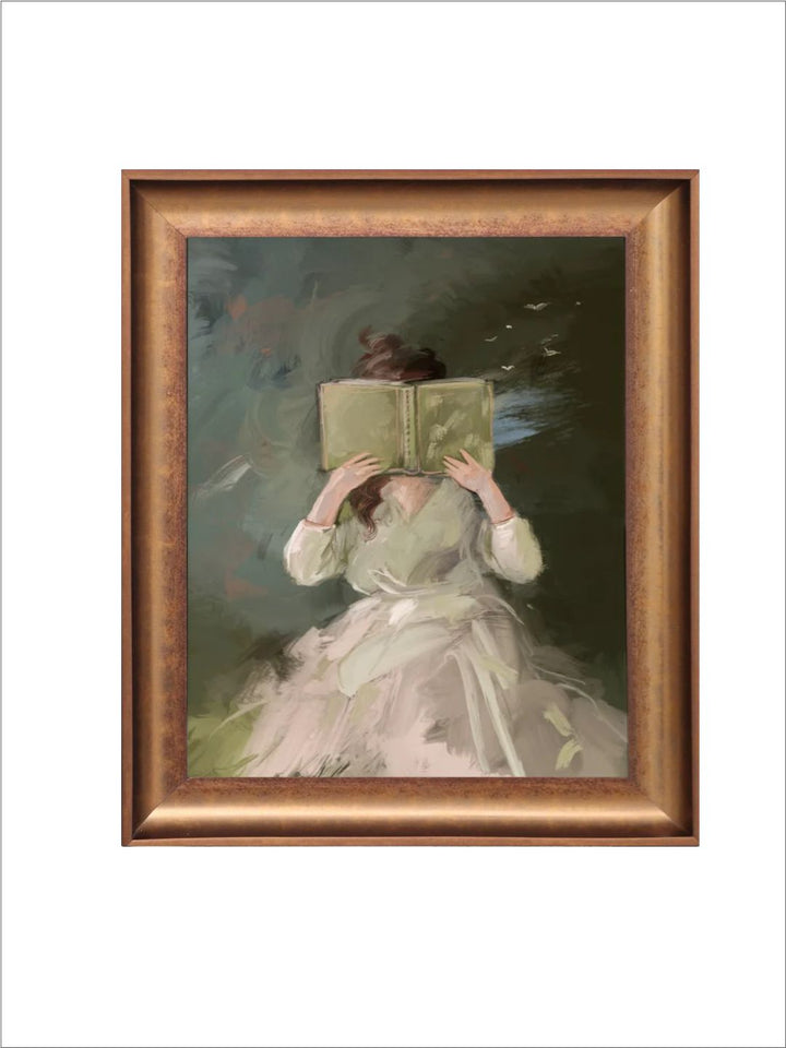 The Vintage Artistry Reading Art Framed Wall Painting