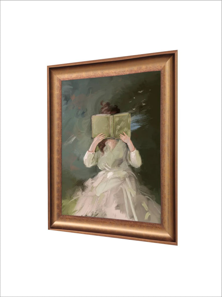 The Vintage Artistry Reading Art Framed Wall Painting