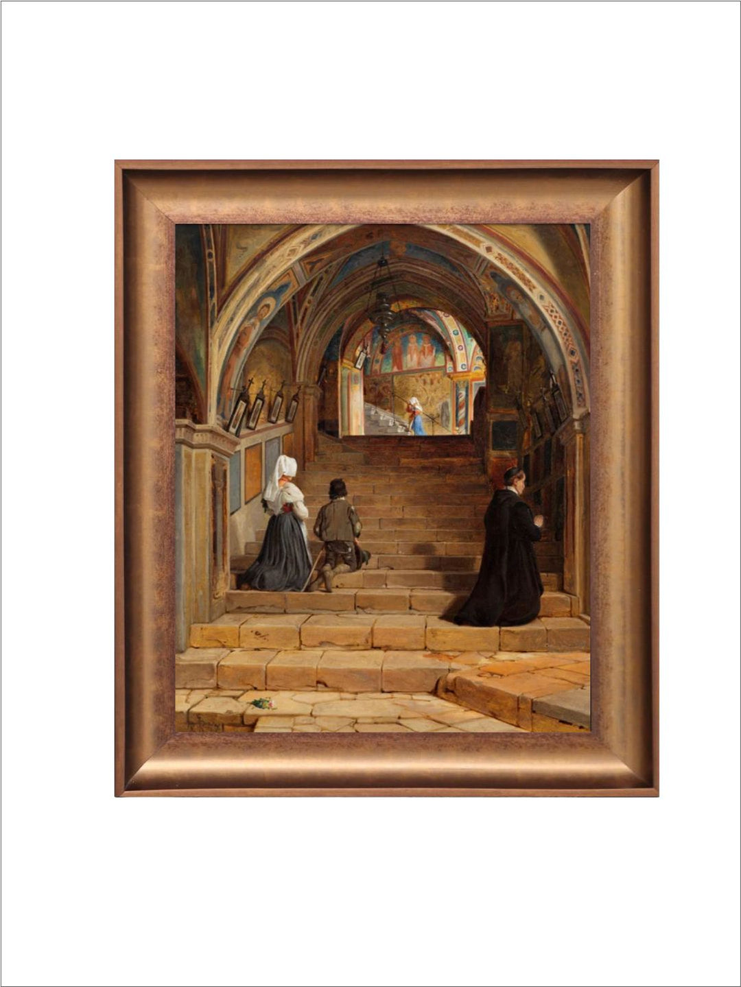 The Vintage Artistry Brown The Holy Staircase At The Monastery Wall Art