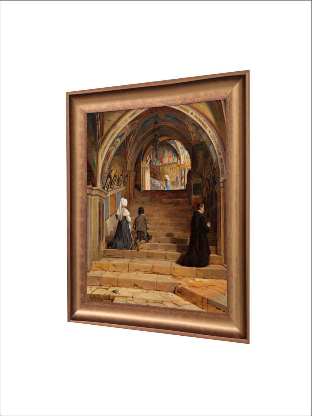 The Vintage Artistry Brown The Holy Staircase At The Monastery Wall Art