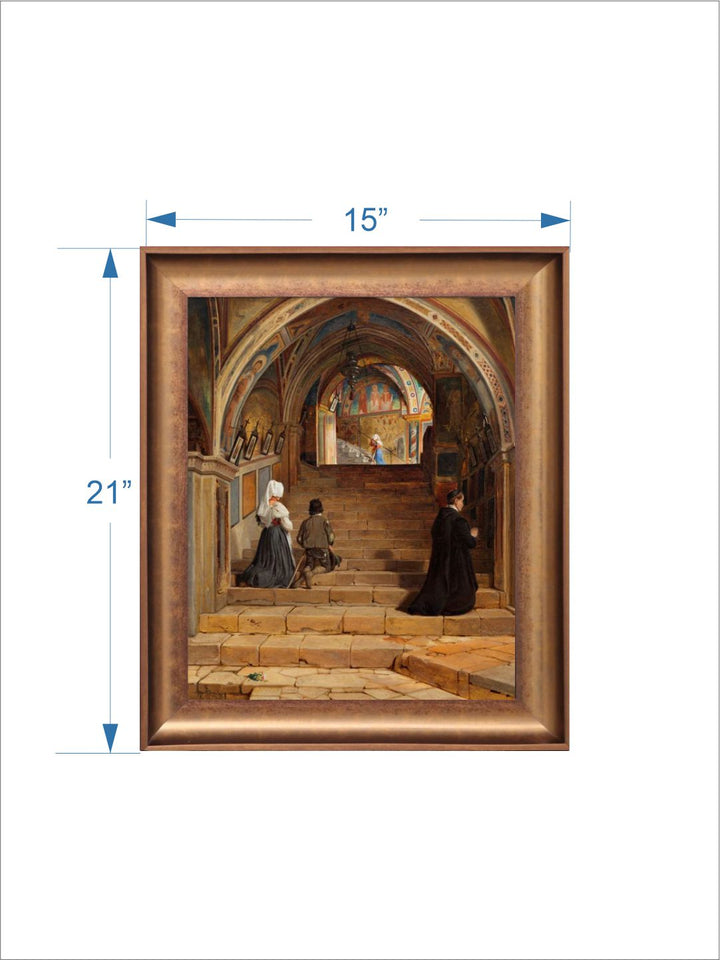 The Vintage Artistry Brown The Holy Staircase At The Monastery Wall Art