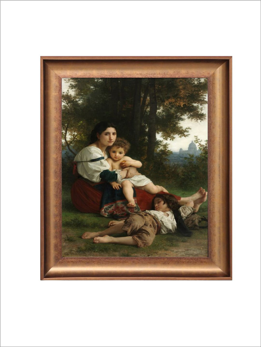 The Vintage Artistry Brown & Green Printablewooden Framed Wall Painting