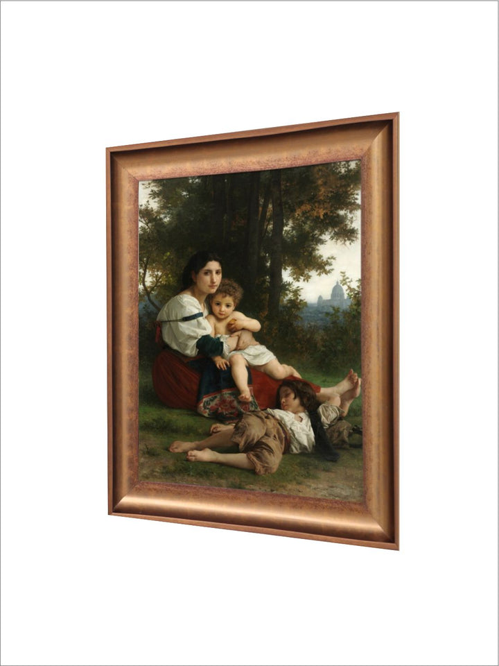The Vintage Artistry Brown & Green Printablewooden Framed Wall Painting