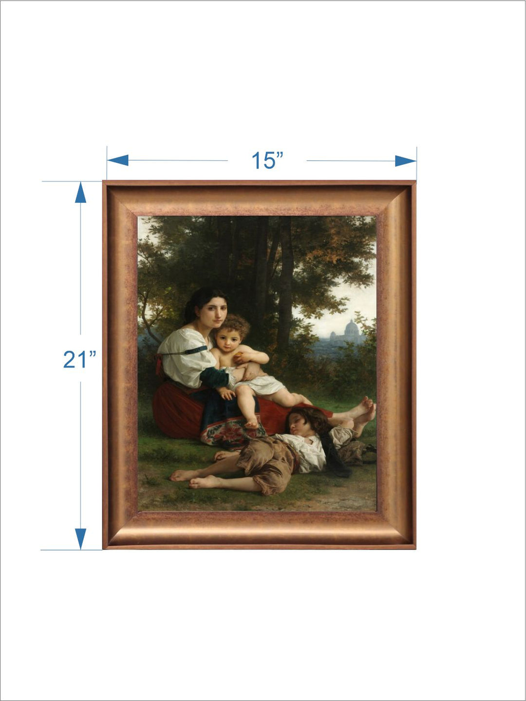 The Vintage Artistry Brown & Green Printablewooden Framed Wall Painting
