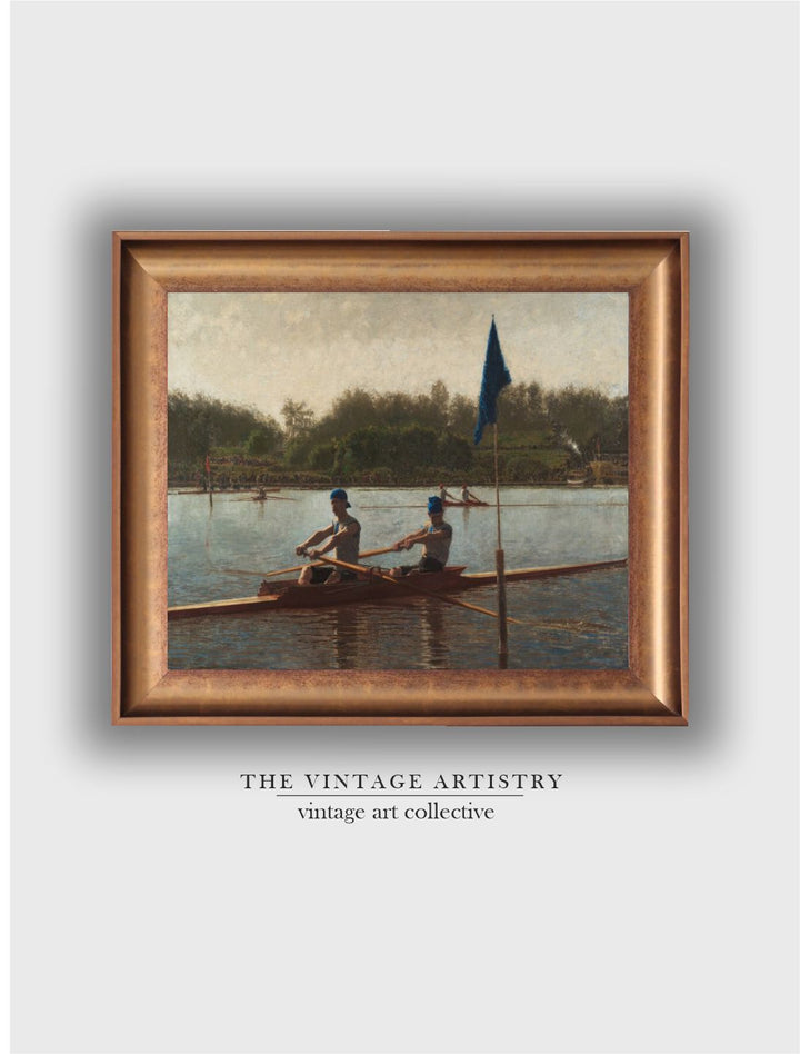 The Vintage Artistry Brown The Biglin Brothers Turning The Stake Wall Art