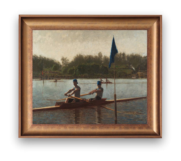 The Vintage Artistry Brown The Biglin Brothers Turning The Stake Wall Art