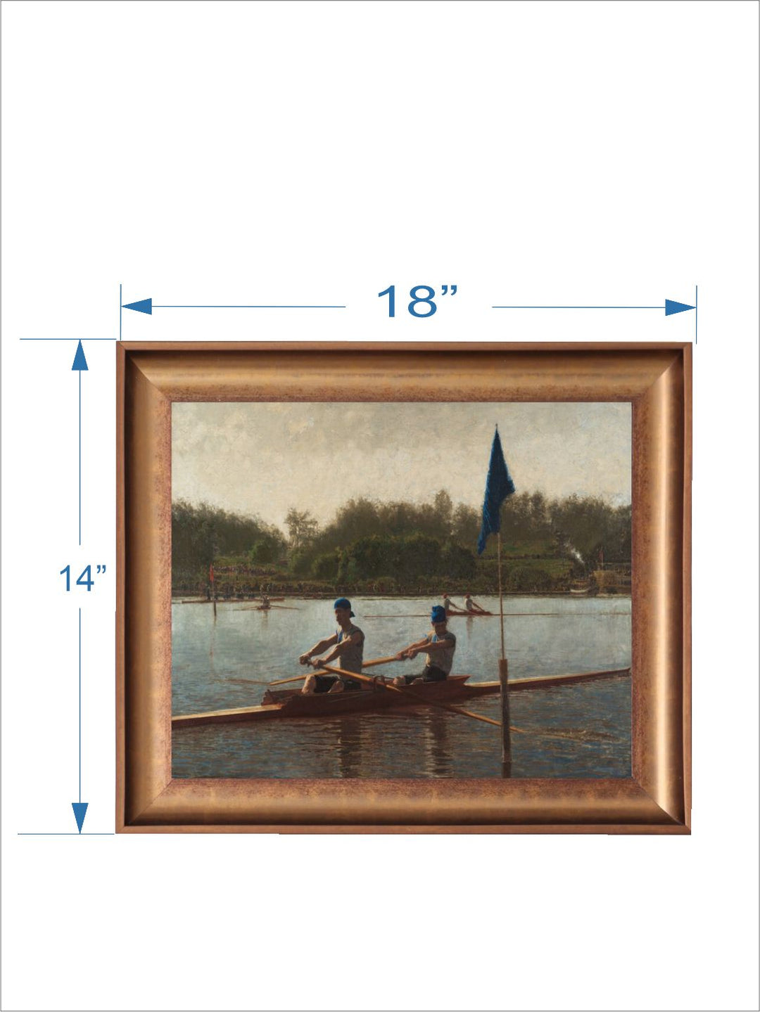 The Vintage Artistry Brown The Biglin Brothers Turning The Stake Wall Art