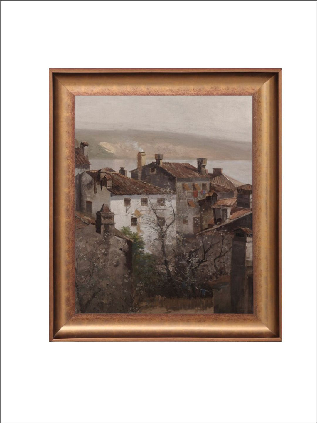The Vintage Artistry Beige & Brown Moody European Architecture Painted Wall Art