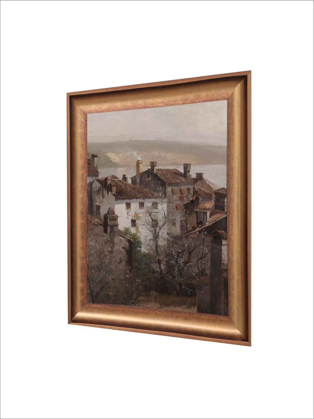 The Vintage Artistry Beige & Brown Moody European Architecture Painted Wall Art