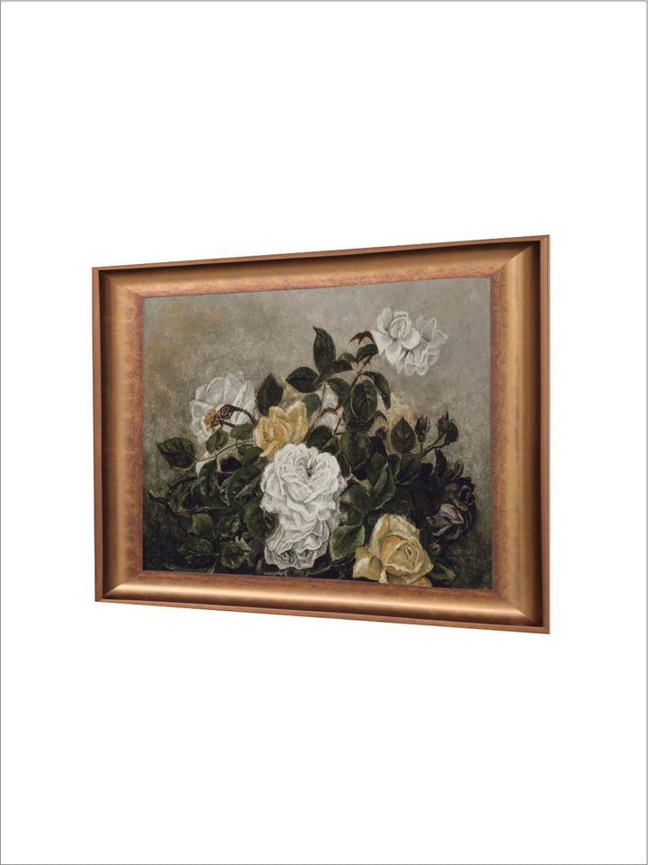 The Vintage Artistry Grey & Brownroses Wall Painting