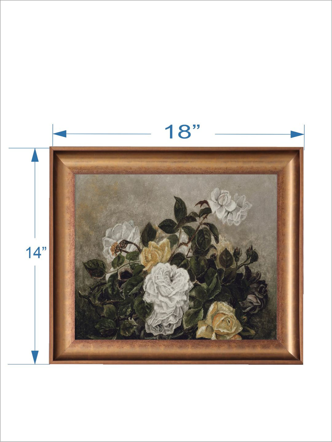 The Vintage Artistry Grey & Brownroses Wall Painting