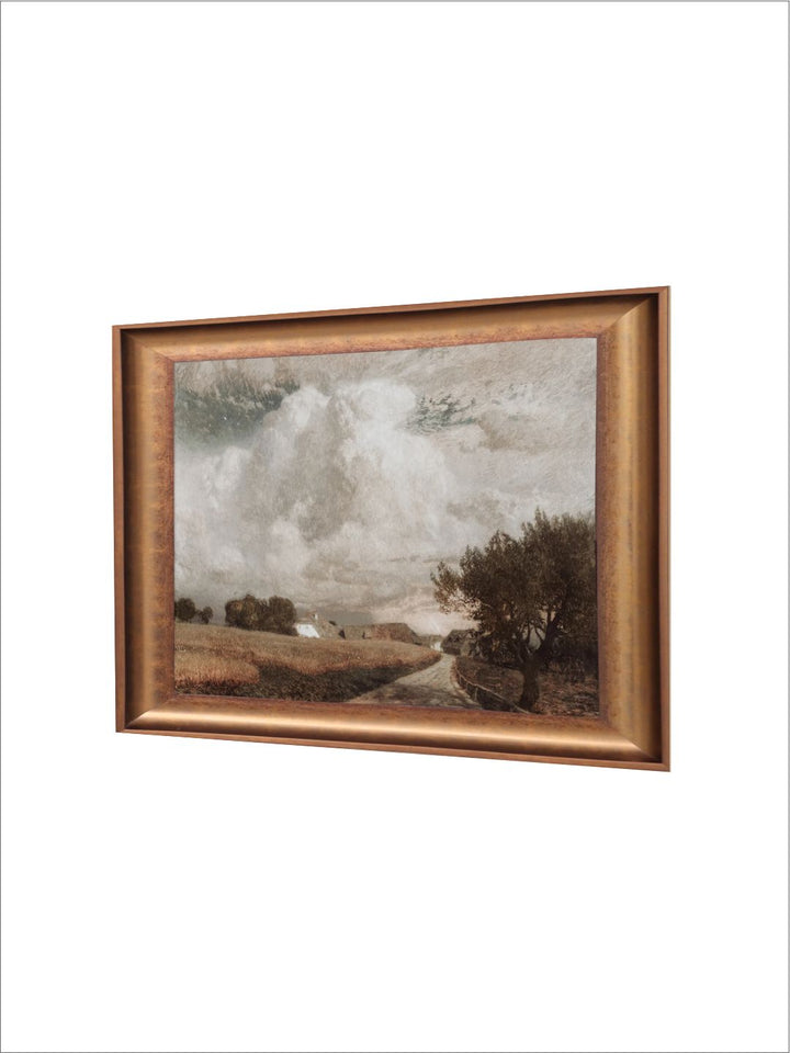 The Vintage Artistry White & Brown Paris Cityscape Painting Wall Art