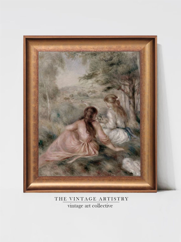 The Vintage Artistry Beige Renoir Painted Wall Art