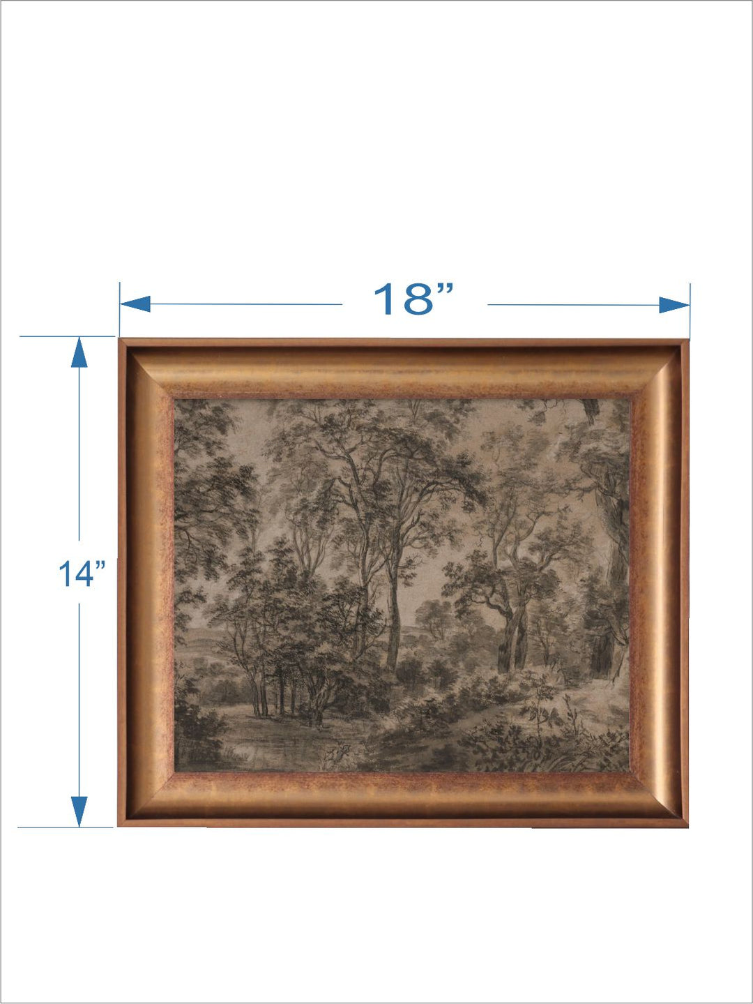 The Vintage Artistry Beige & Brownfoggy Forest Painting Wall Art