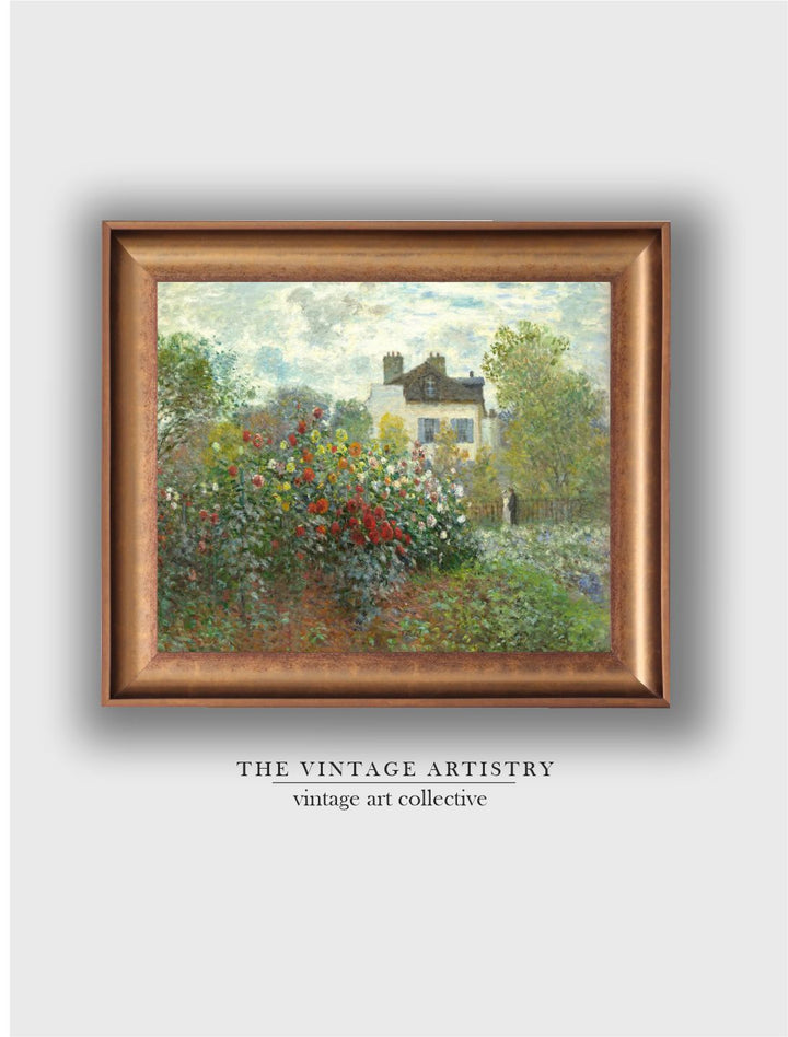 The Vintage Artistry Brown & Green Interior Of Cottage Framed Wall Painting