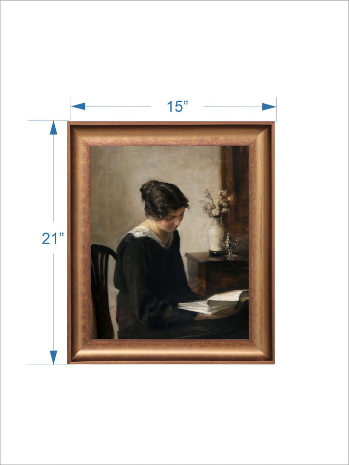 The Vintage Artistry Beige & Blackportrait Painting Wall Art