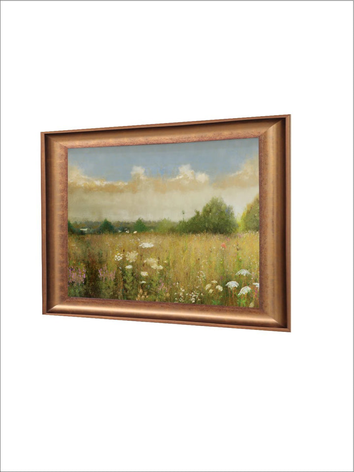 The Vintage Artistry Brown & Blue Flowers Framed Wall Art