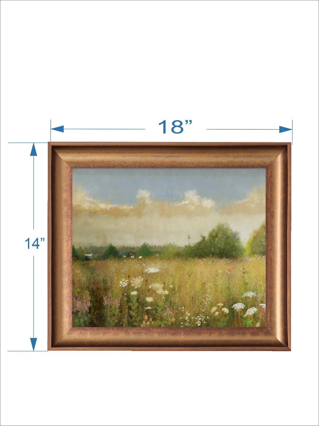 The Vintage Artistry Brown & Blue Flowers Framed Wall Art