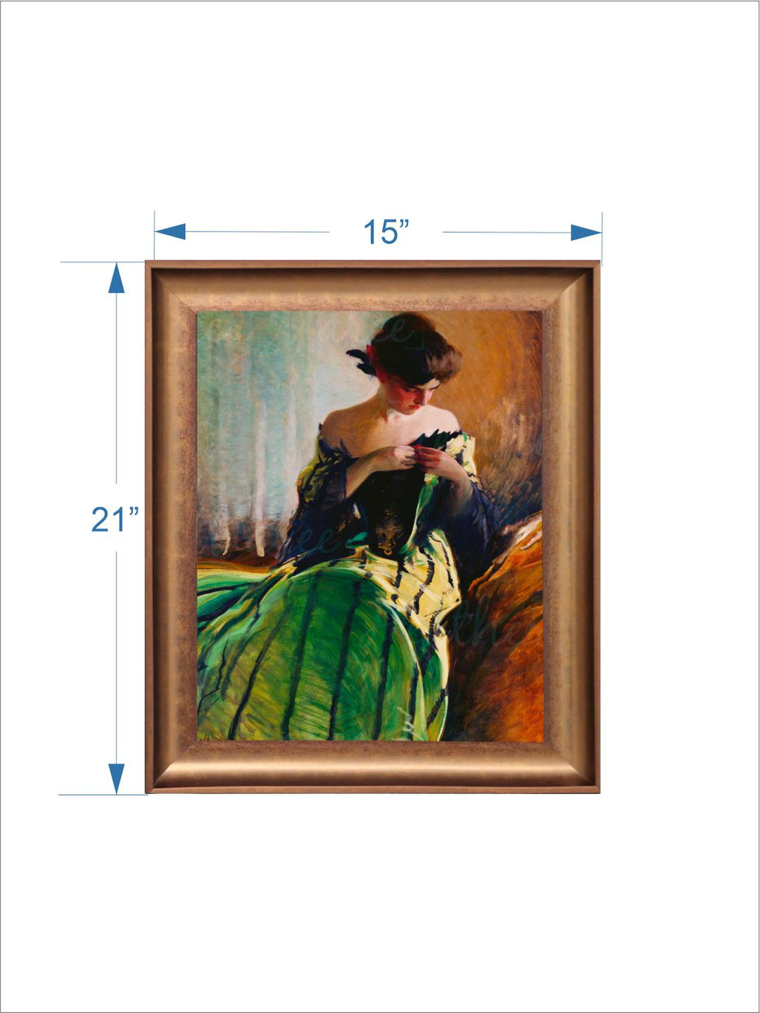 The Vintage Artistry Brown & Green Classic Painting Wall Art