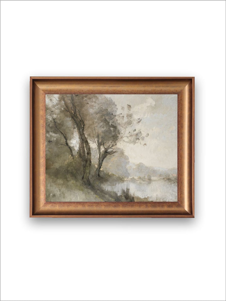The Vintage Artistry Brown River Painting Wall Art