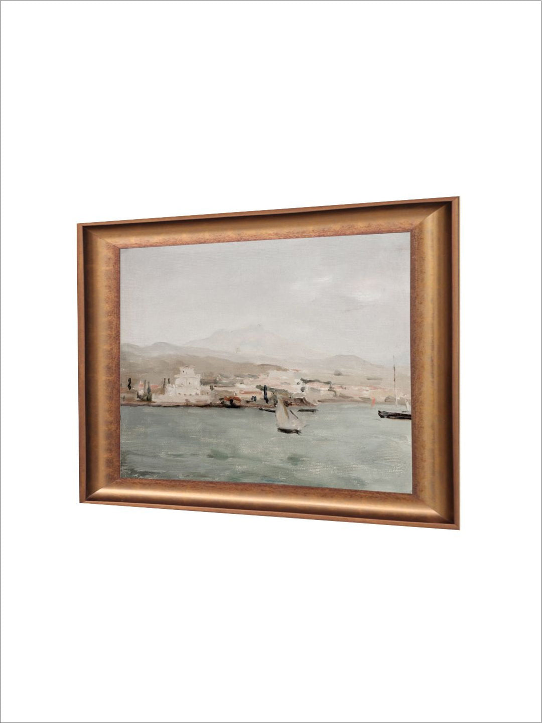 The Vintage Artistry Brown & Bluecoastal Mediterranean Framed Wall Art