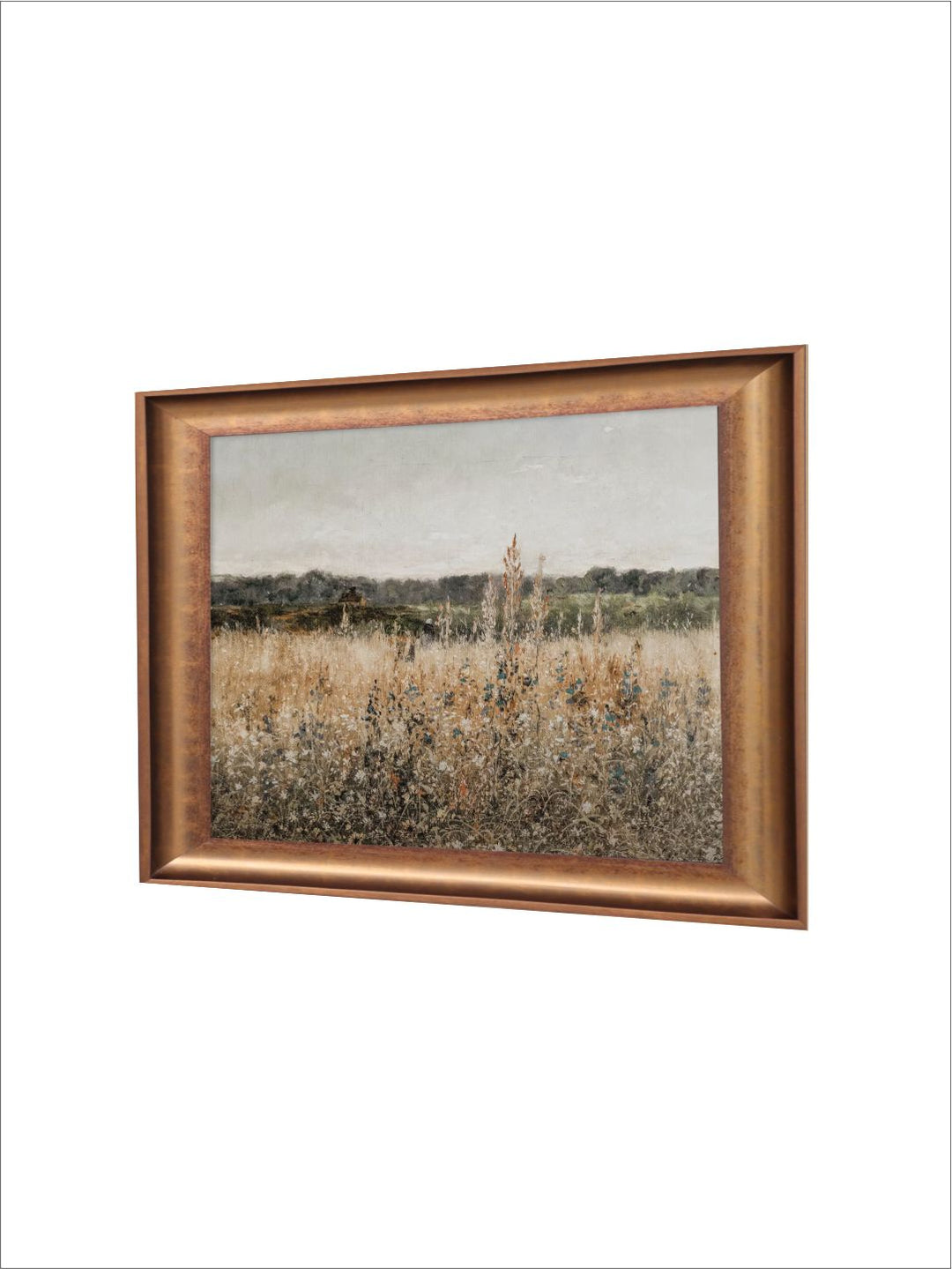 The Vintage Artistry Wildflower Field Landscape Framed Wall Art