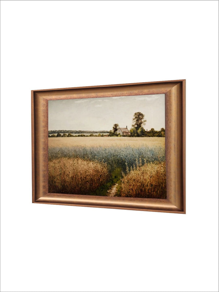 The Vintage Artistry Brown & Greenlandscape Framed Wall Painting