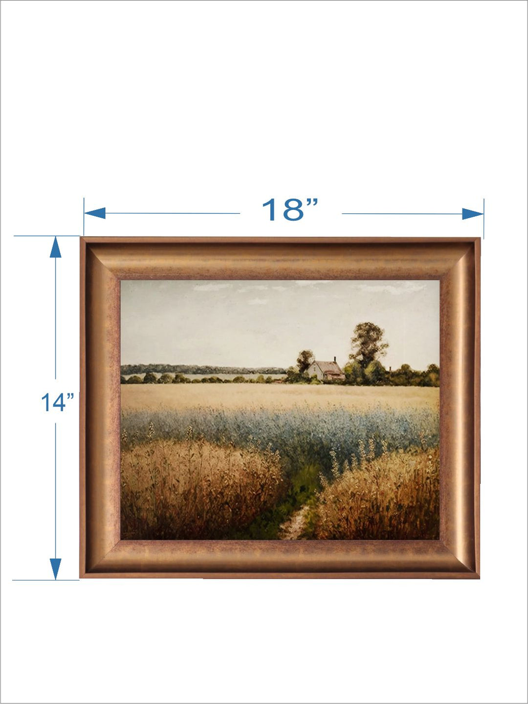 The Vintage Artistry Brown & Greenlandscape Framed Wall Painting