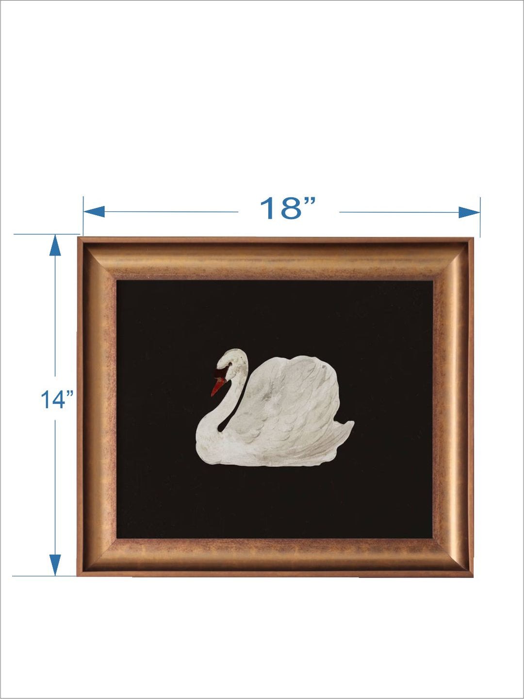 The Vintage Artistry Black & White Antique Swan Painting Wall Art