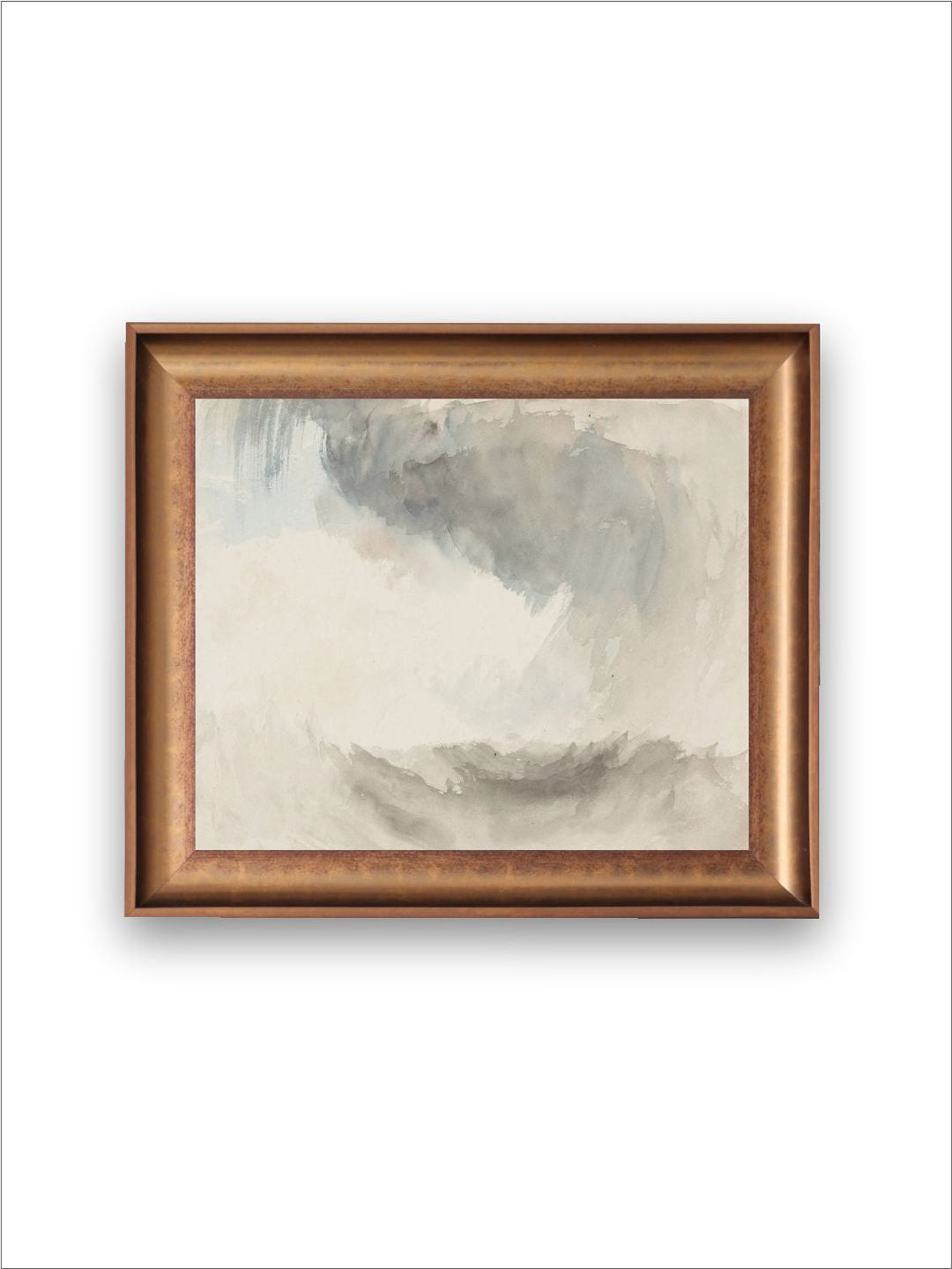 The Vintage Artistry Brown & White Largemuted Wooden Framed Wall Painting