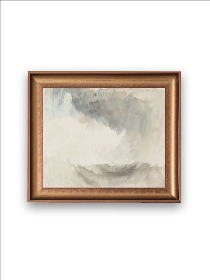 The Vintage Artistry Brown & White Largemuted Wooden Framed Wall Painting