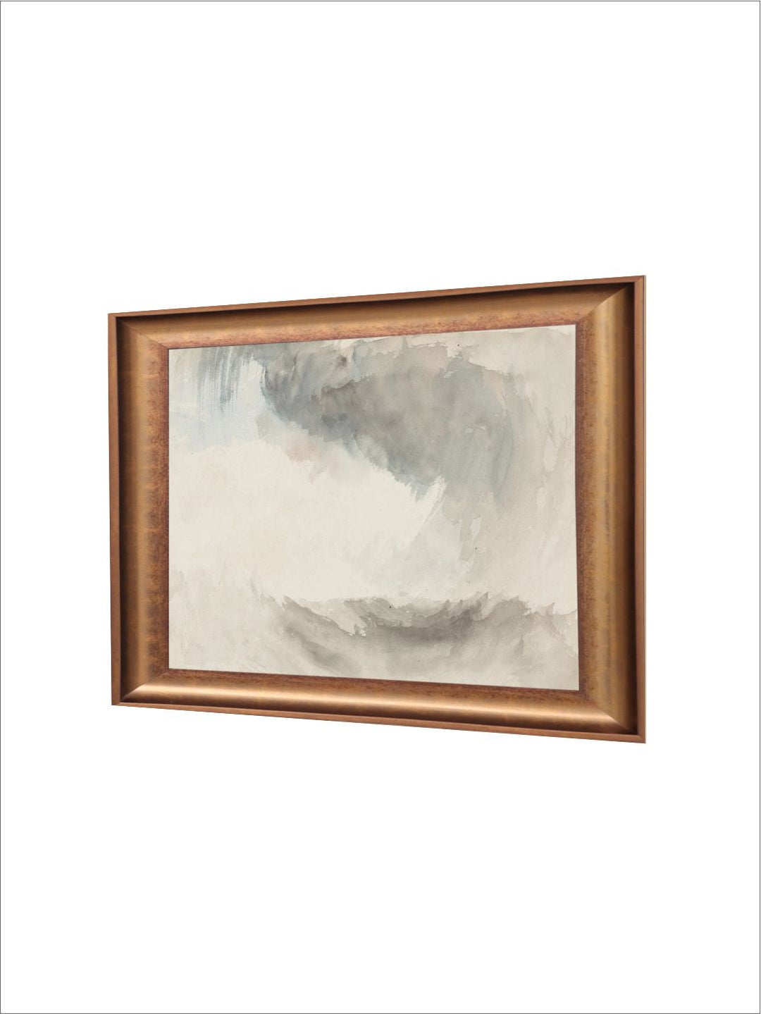 The Vintage Artistry Brown & White Largemuted Wooden Framed Wall Painting
