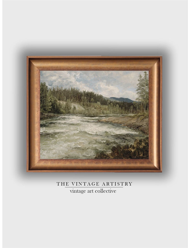 The Vintage Artistry A Wild Mountain Forestpainting