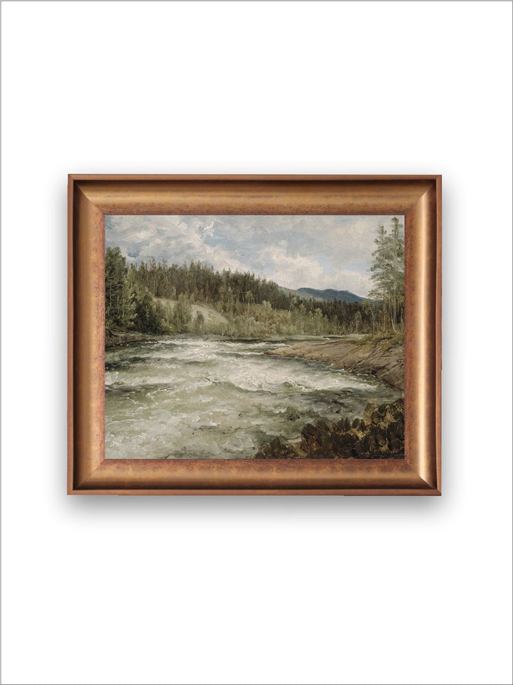 The Vintage Artistry A Wild Mountain Forestpainting