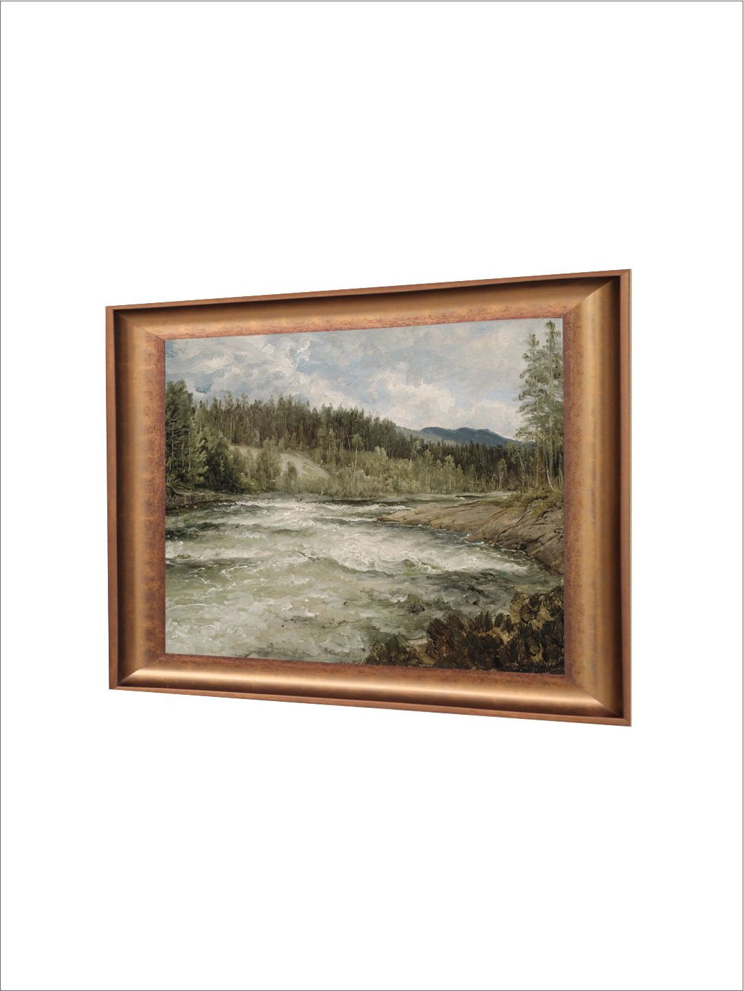 The Vintage Artistry A Wild Mountain Forestpainting