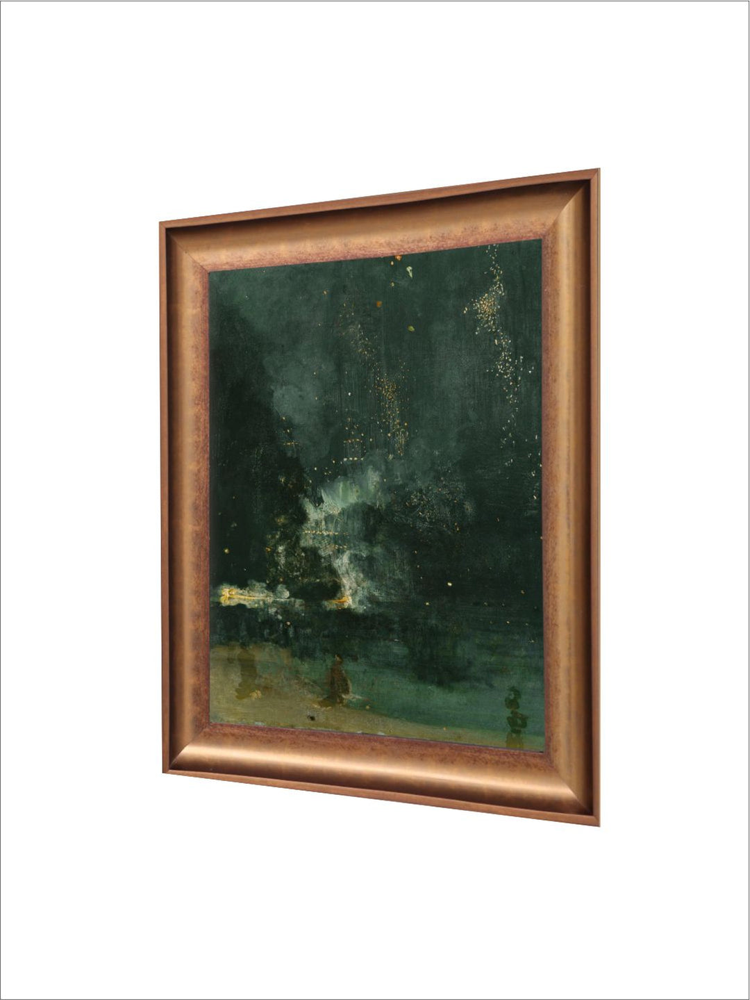 The Vintage Artistry Black & Gold-Toned Abstract Painting Wall Art