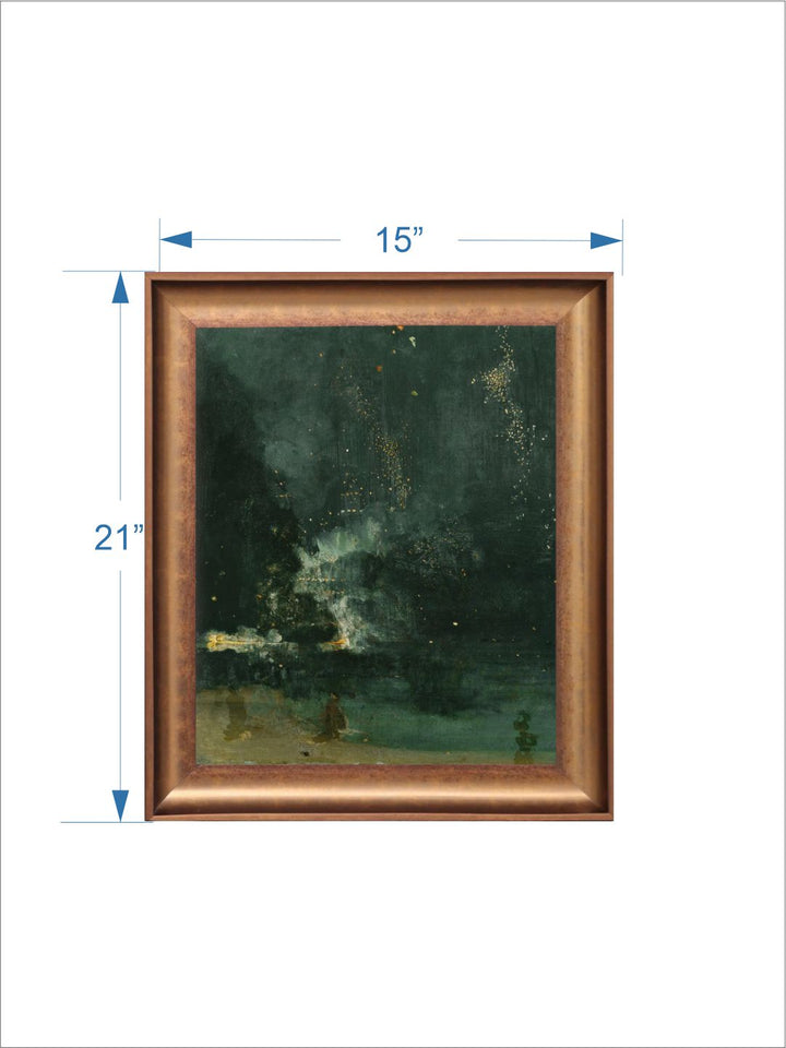 The Vintage Artistry Black & Gold-Toned Abstract Painting Wall Art