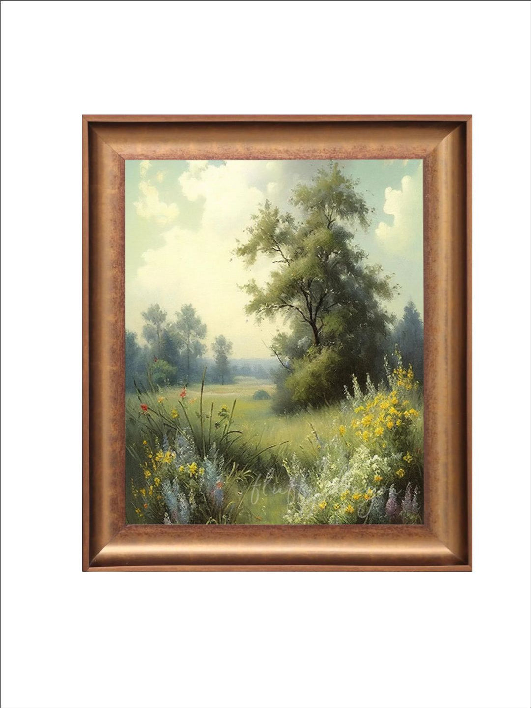 The Vintage Artistry Landscape Flower Meadow Wall Art